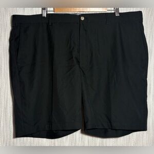 Peter Millar Black Flat Front Shorts